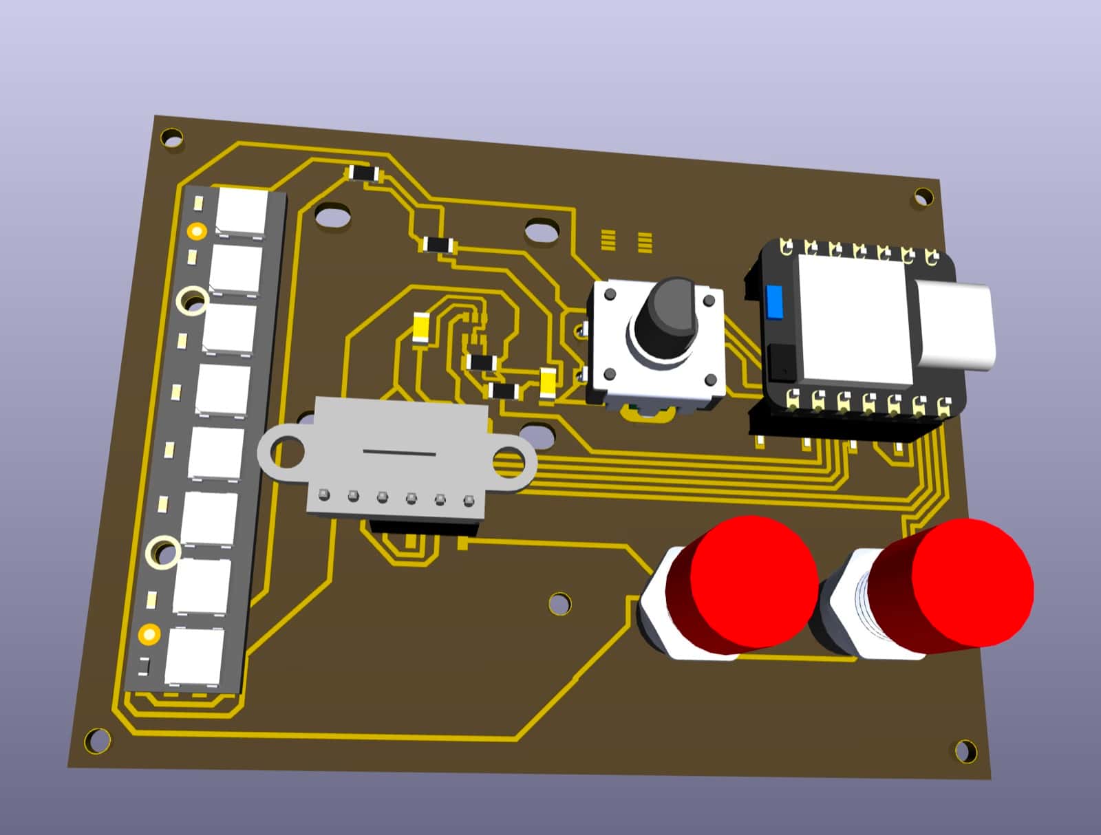 MIDI Guitar — midiguitar kicad receiver 3d