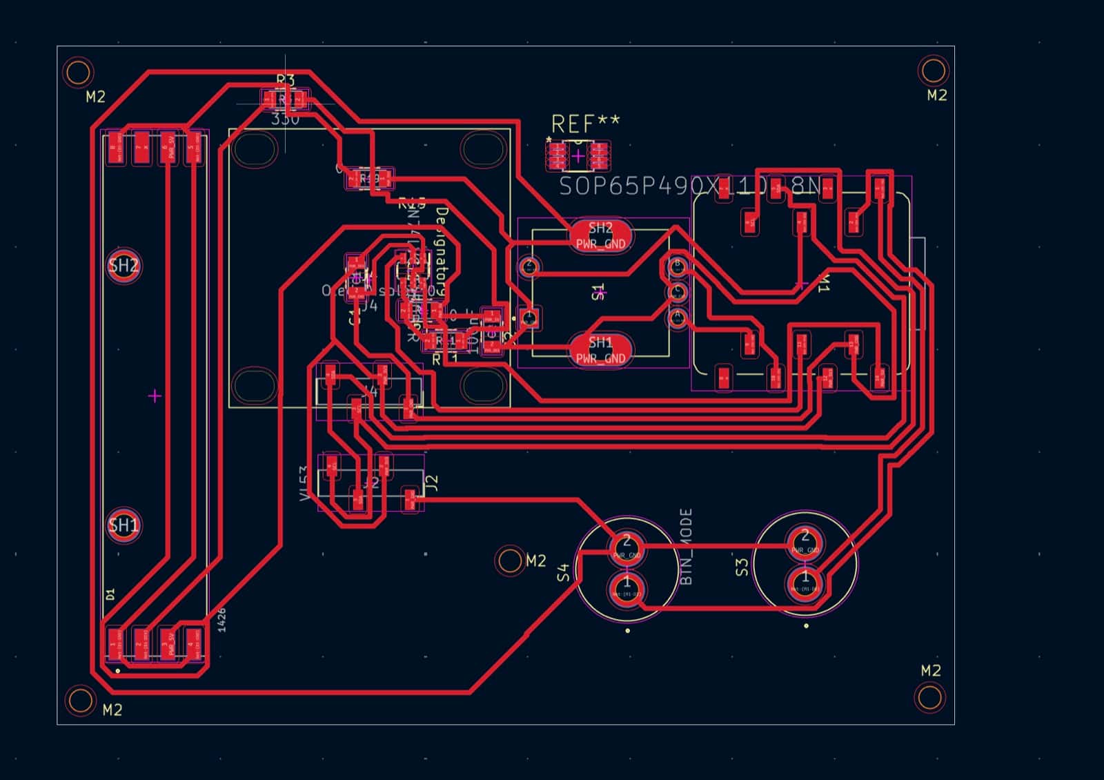 MIDI Guitar — midiguitar kicad receiver layout