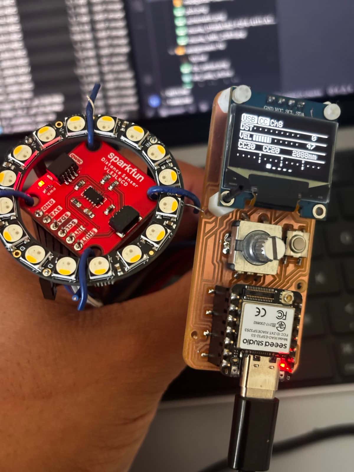 MIDI Guitar — midiguitar transmitter running