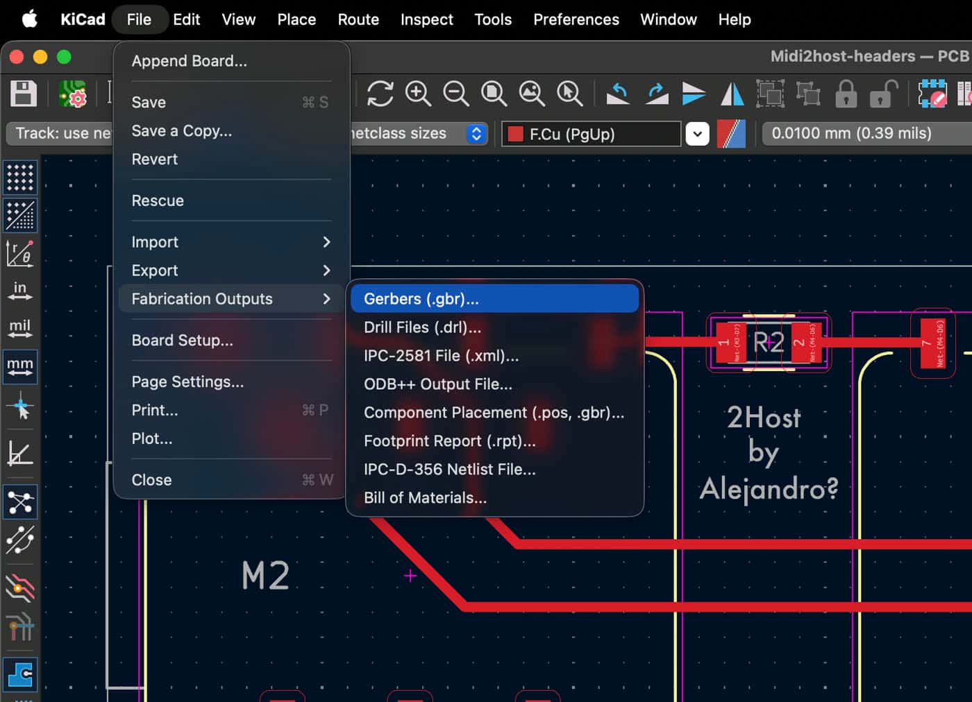 MIDI Host-to-Host Bridge — kicad fabrication outputs