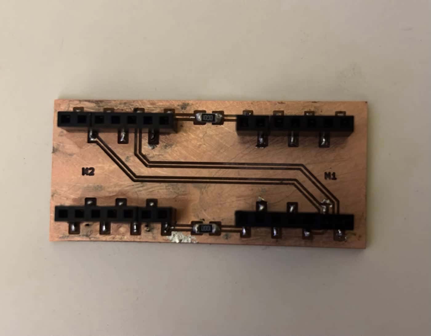 MIDI Host-to-Host Bridge — soldered board